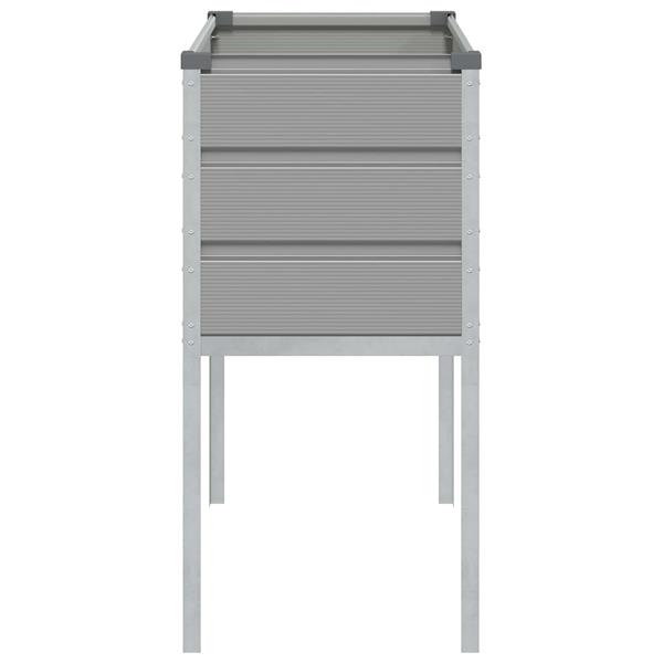 Grote foto vidaxl plantenbak lichtgrijs 100 x 45 x 90 cm gegalvaniseerd staal tuin en terras overige tuin en terras