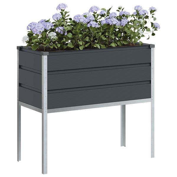 Grote foto vidaxl plantenbak antraciet 100 x 45 x 90 cm gegalvaniseerd staal tuin en terras overige tuin en terras