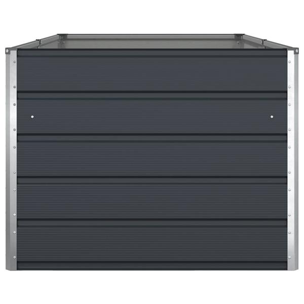 Grote foto vidaxl plantenbak antraciet 195 x 100 x 75 cm gegalvaniseerd staal tuin en terras overige tuin en terras