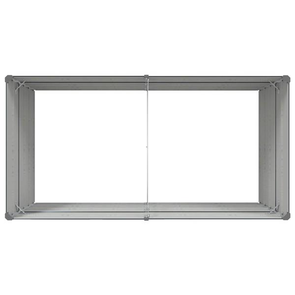 Grote foto vidaxl plantenbak antraciet 195 x 100 x 75 cm gegalvaniseerd staal tuin en terras overige tuin en terras