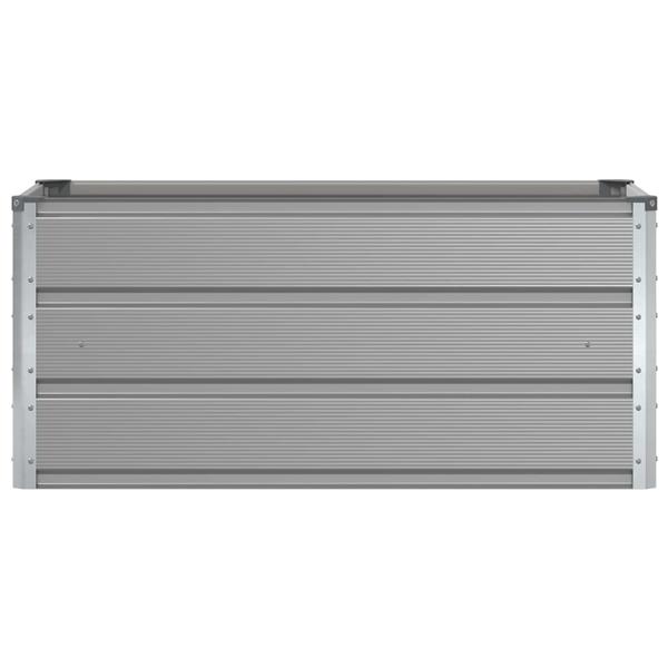 Grote foto vidaxl plantenbak lichtgrijs 100 x 50 x 45 cm gegalvaniseerd staal tuin en terras overige tuin en terras