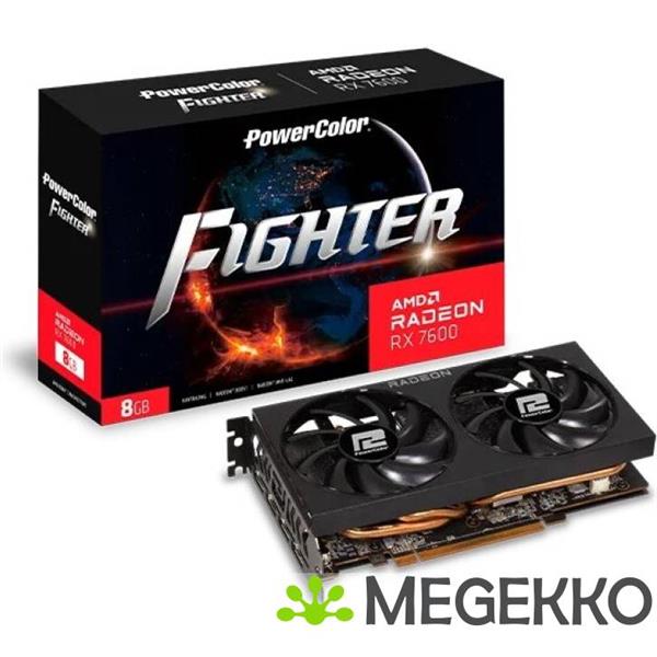 Grote foto powercolor fighter radeon rx 7600 8gb computers en software videokaarten