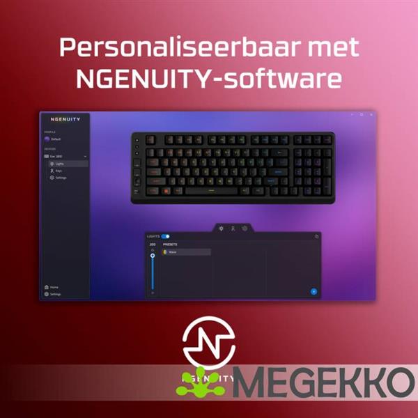 Grote foto hyperx eve 1800 us qwerty bedraad toetsenbord computers en software toetsenborden