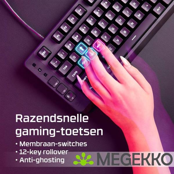 Grote foto hyperx eve 1800 us qwerty bedraad toetsenbord computers en software toetsenborden