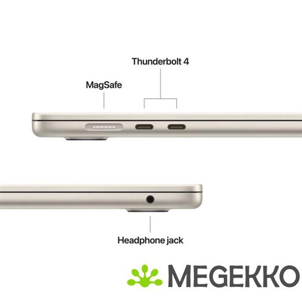 Grote foto apple macbook air 2026 15.3 m5 starlight computers en software overige computers en software