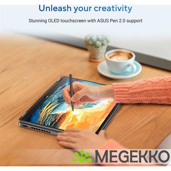 Grote foto asus vivobook 14 flip tp3407sa ql039w 14 intel core ultra 7 computers en software overige computers en software