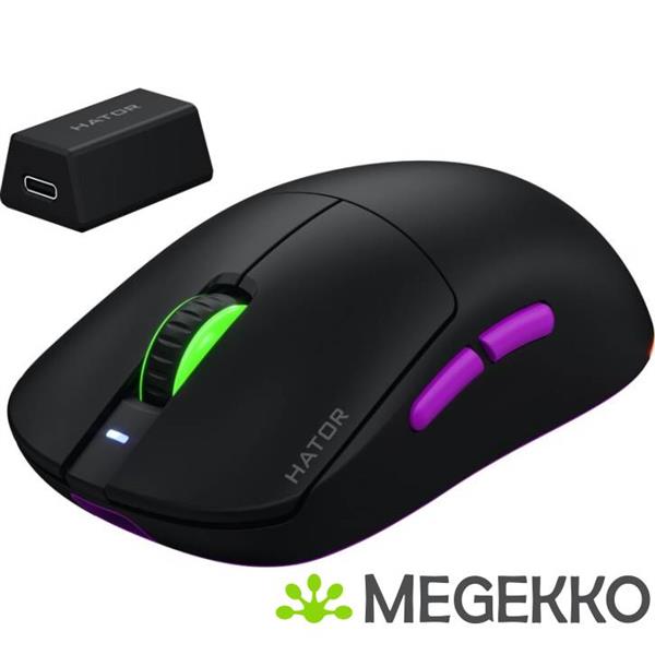Grote foto hator quasar 3 ultra zwart draadloze gaming muis computers en software overige computers en software