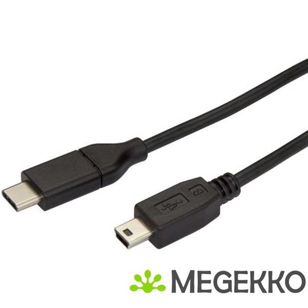Grote foto startech.com usb c naar mini usb kabel m m 2 m usb 2.0 computers en software overige