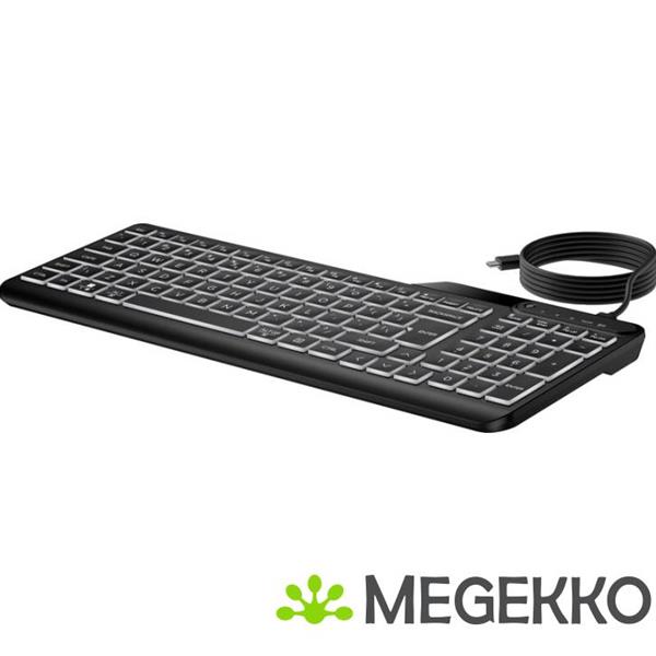 Grote foto hp 405 multi device backlit wired keyboard computers en software toetsenborden