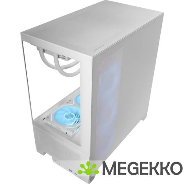 Grote foto mars gaming mc lcdx midi tower wit computers en software behuizingen en kasten