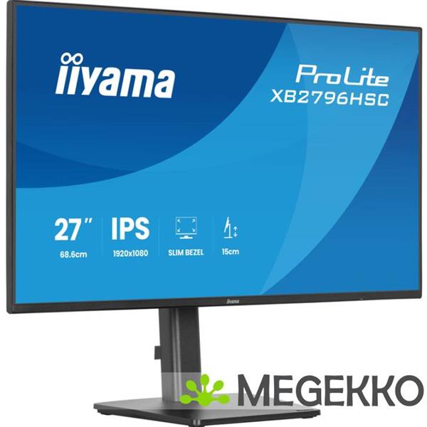 Grote foto iiyama prolite xb2796hsc b1 27 full hd 144hz ips usb c monitor computers en software overige computers en software