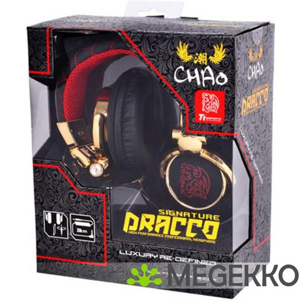 Grote foto tt esports dracco signature hoofdtelefoons bedraad hoofdband gamen zwart goud rood audio tv en foto koptelefoons