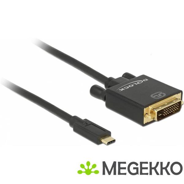 Grote foto delock 85321 kabel usb type c male dvi 24 1 male dp alt mode 4k 30 hz 2 m zwart computers en software overige computers en software