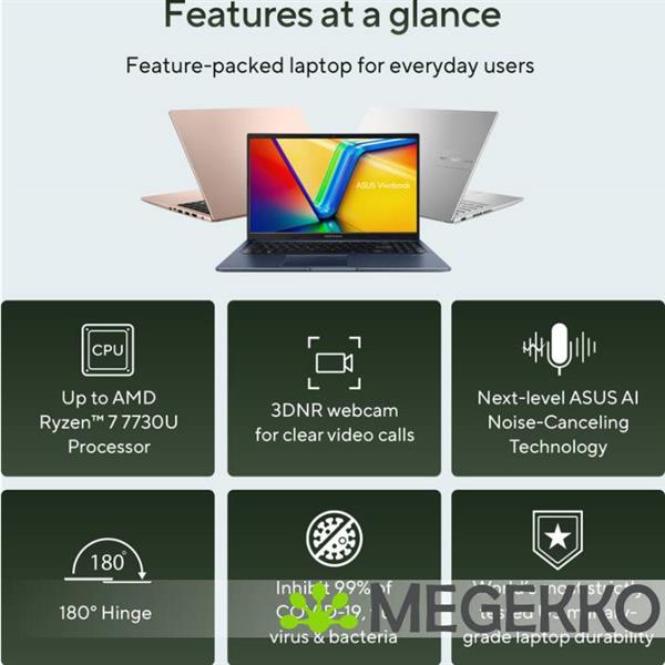 Grote foto asus vivobook 15 m1502ya bq650w 15.6 amd ryzen 7 computers en software overige computers en software