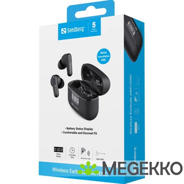 Grote foto sandberg 126 52 in ear draadloos zwart audio tv en foto koptelefoons