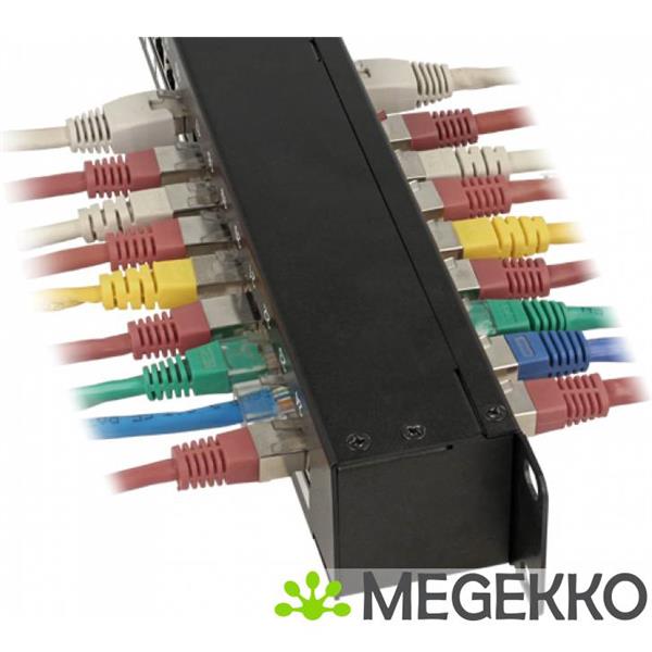 Grote foto delock 43295 19 inch koppelpatchpaneel 24 poorten cat.6 computers en software netwerkkaarten routers en switches