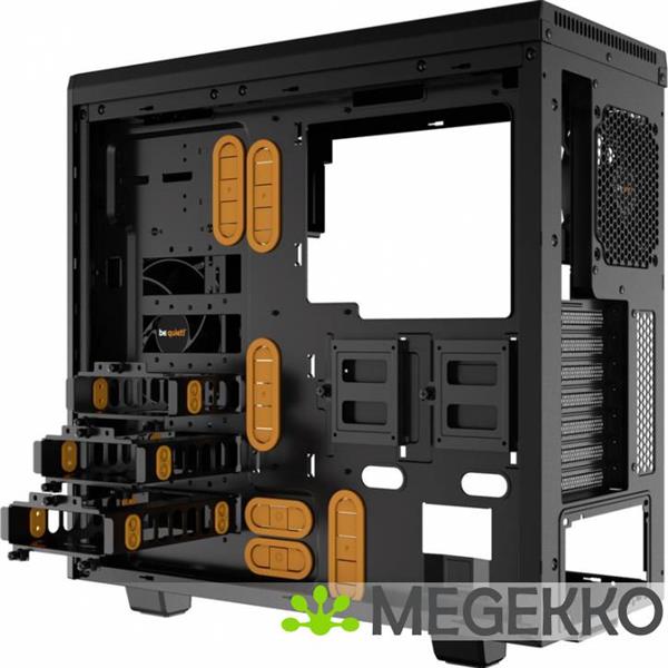 Grote foto be quiet pure base 600 window zwart oranje computers en software behuizingen en kasten