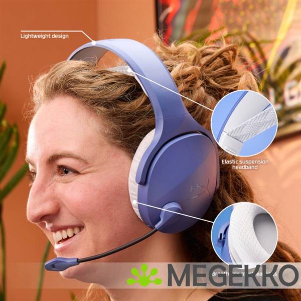 Grote foto hyperx cloud jet draadloze headset in blauw audio tv en foto koptelefoons
