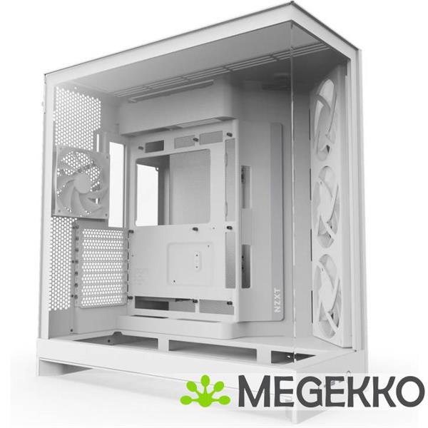 Grote foto nzxt h9 flow rgb white 2025 computers en software behuizingen en kasten