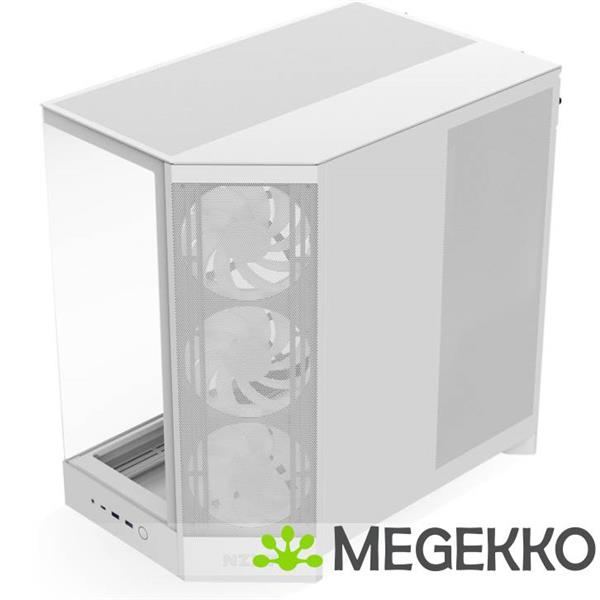 Grote foto nzxt h9 flow rgb white 2025 computers en software behuizingen en kasten