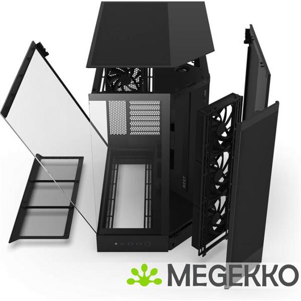 Grote foto nzxt h9 flow black 2025 computers en software behuizingen en kasten