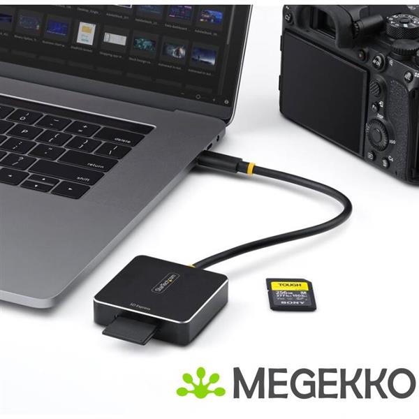 Grote foto startech.com usb c sd express kaartlezer usb 10gbps draagbare memory card reader usb type c naar computers en software netwerkkaarten routers en switches