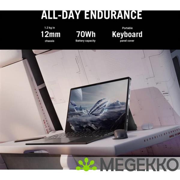 Grote foto asus rog flow z13 gz302ea ru004w 13.4 amd ryzen al max 395 hybride 2 in 1 computers en software overige computers en software
