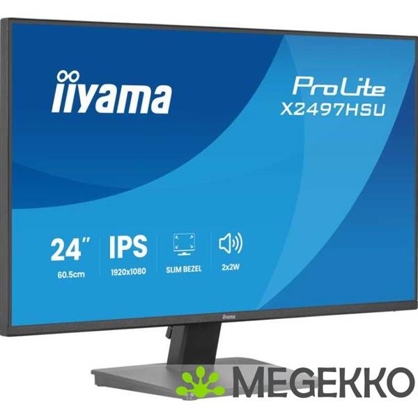 Grote foto iiyama prolite x2497hsu b1 24 full hd ips monitor computers en software overige computers en software