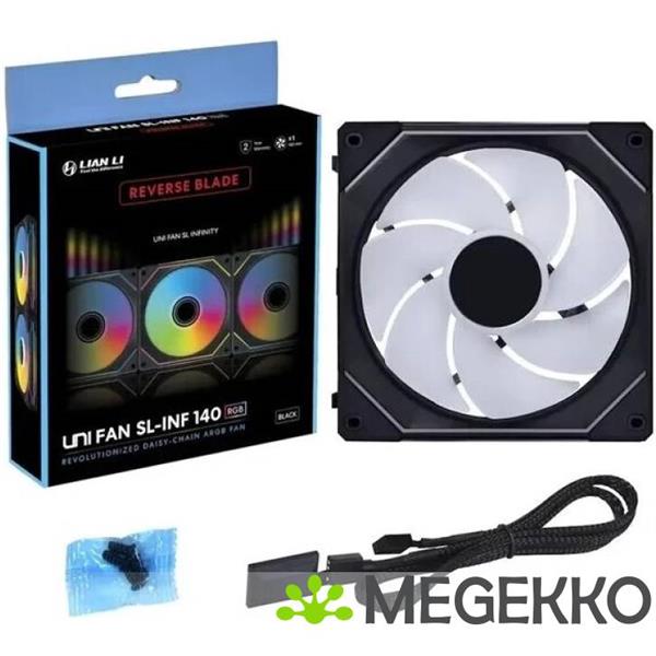 Grote foto lian li uni fan sl inf 140 wireless 1 pack black computers en software overige computers en software