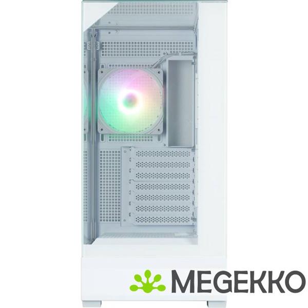 Grote foto zalman p40 prism plus white midi tower wit computers en software behuizingen en kasten