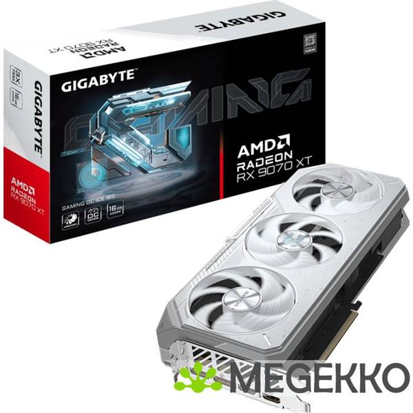 Grote foto gigabyte radeon rx 9070 xt gaming oc ice computers en software videokaarten