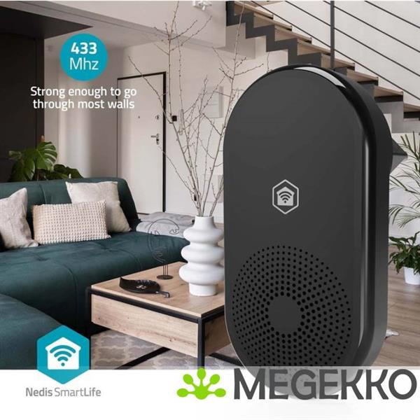 Grote foto smartlife gong 433 mhz accessoire voor wificdp11bk wificdp21bk wificdp31bk netvoeding 5 computers en software overige computers en software