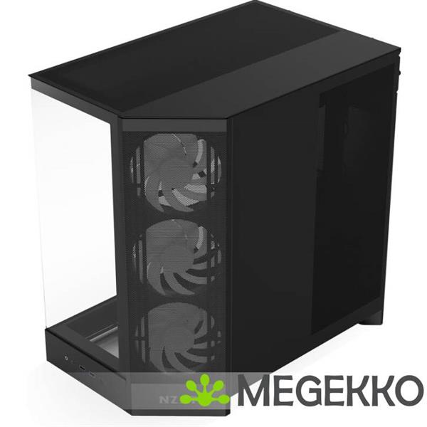 Grote foto nzxt h9 flow rgb black 2025 computers en software behuizingen en kasten