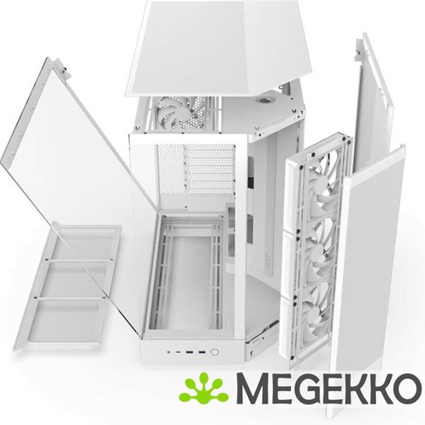 Grote foto nzxt h9 flow white 2025 computers en software behuizingen en kasten