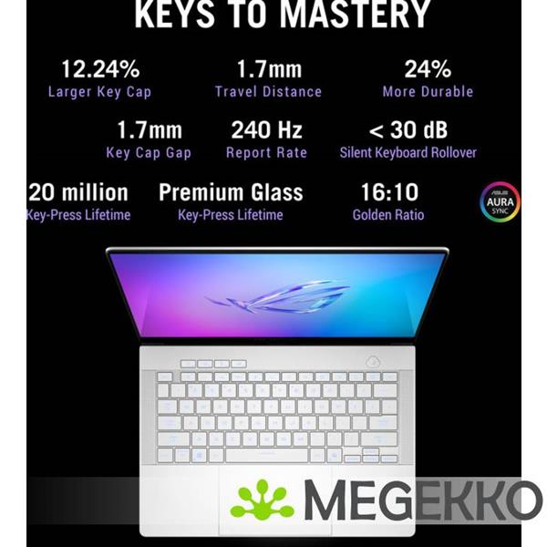 Grote foto asus rog zephyrus g14 ga403wr qs087w 14 amd ryzen ai 9 rtx 5070 ti gaming laptop computers en software overige computers en software