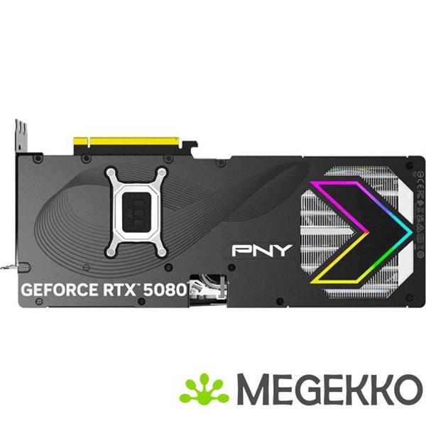 Grote foto pny geforce rtx 5080 16gb argb overclocked triple fan computers en software videokaarten