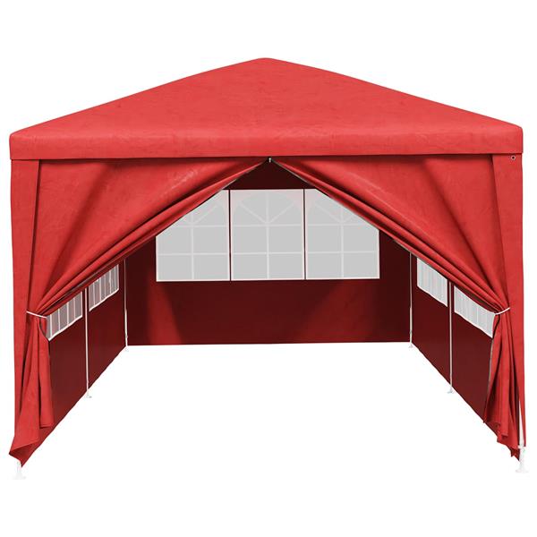 Grote foto vidaxl partytent rood 600 x 300 x 255 cm pe en staal tuin en terras overige tuin en terras