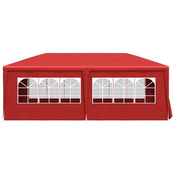 Grote foto vidaxl partytent rood 600 x 300 x 255 cm pe en staal tuin en terras overige tuin en terras