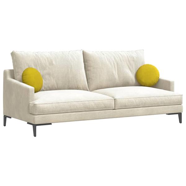 Grote foto vidaxl zitkussens 2 pcs geel 30 x 13 cm fluweel huis en inrichting woningdecoratie