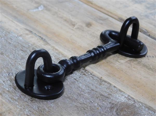 Grote foto een mooie windhaak mat zwarte smeedijzeren haak doe het zelf en verbouw materialen en producten