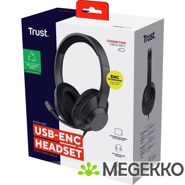 Grote foto trust ayda max usb enc headset audio tv en foto koptelefoons
