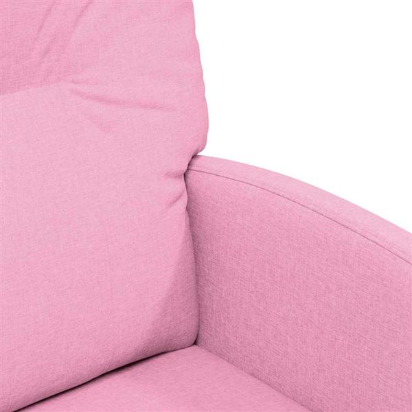 Grote foto vidaxl eetkamerstoelen met wieltjes 2 pcs roze 57 x 67 x 95 cm stof huis en inrichting stoelen