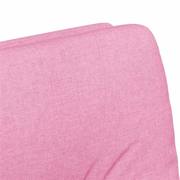 Grote foto vidaxl eetkamerstoelen met wieltjes 2 pcs roze 57 x 67 x 95 cm stof huis en inrichting stoelen