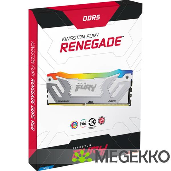 Grote foto kingston ddr5 fury renegade rgb white 2x24gb 8400 cudimm computers en software overige computers en software