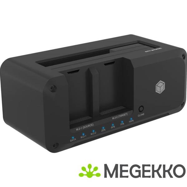 Grote foto icy box ib 2924mscl c31 basisstation voor opslagstations usb 3.2 gen 2 3.1 gen 2 type c zwart computers en software harde schijven