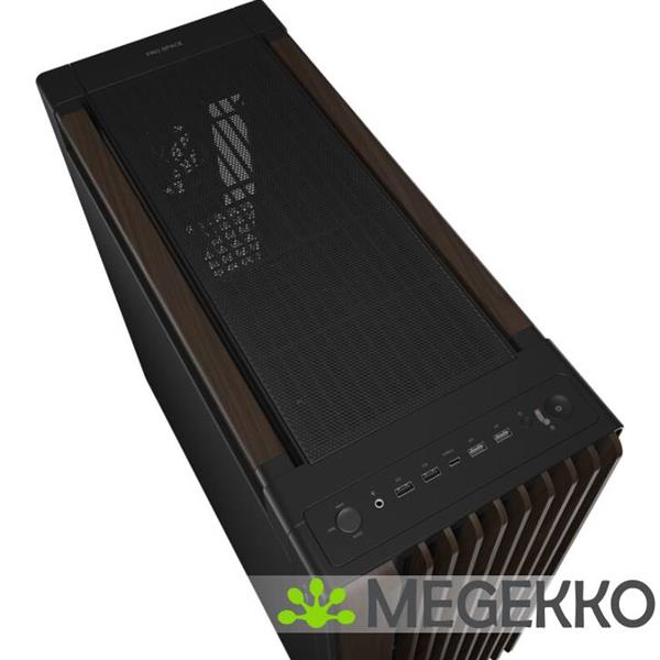 Grote foto asus proart pa602 wood edition modern black metal panel computers en software behuizingen en kasten