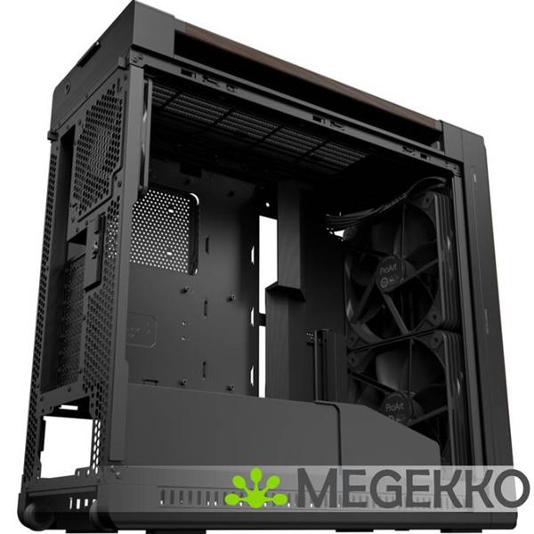 Grote foto asus proart pa602 wood edition modern black metal panel computers en software behuizingen en kasten