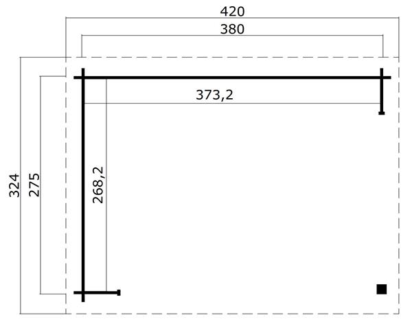 Grote foto overkapping lara 380x275 tuin en terras tuinhuisjes en blokhutten