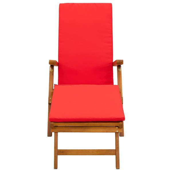 Grote foto vidaxl verstelbare en opvouwbare ligstoel 2 st rood tuin en terras tuinmeubelen