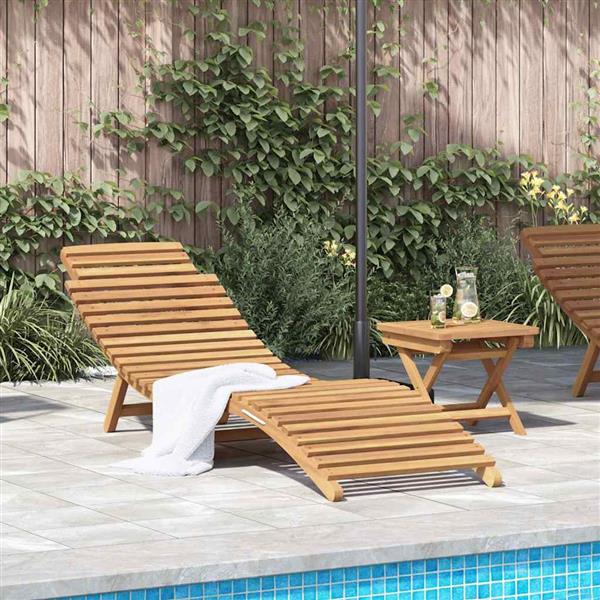 Grote foto vidaxl ligstoel 2 pcs bruin 198 x 55 x 58 5 cm massief teakhout tuin en terras tuinmeubelen